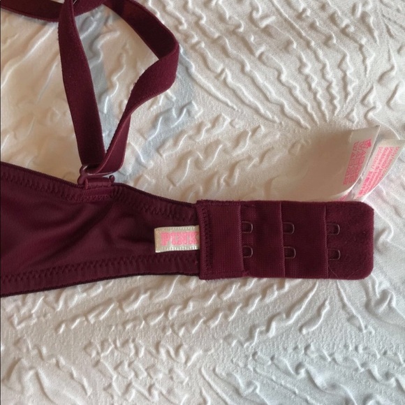 Pink Victoria’s Secret Maroon Bra - Picture 2 of 4